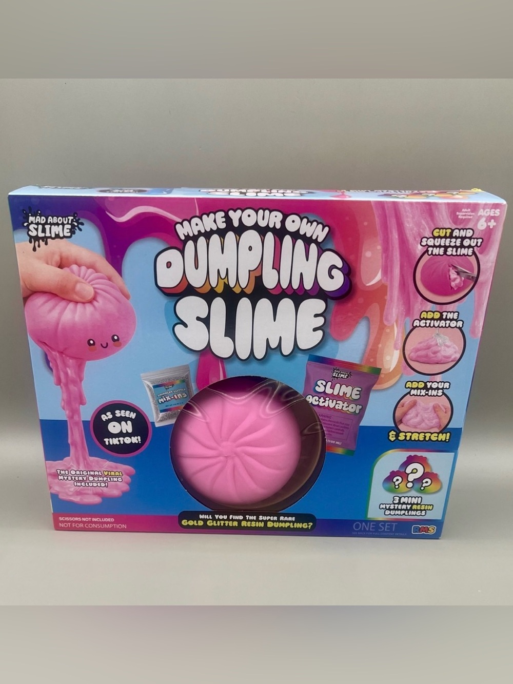 RMS Make Your Own DUMPLING SLIME Kit - PINK 🩷 with Original Dumpling & Basket